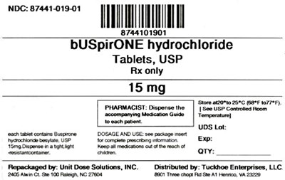 Buspirone 15 mg Tablet (8744101901 Buspirone HCl 15 mg)